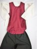 Kids Costumes to Hire - Maroon Tunic, white shirt & black pants - 3 pce (CHILD)